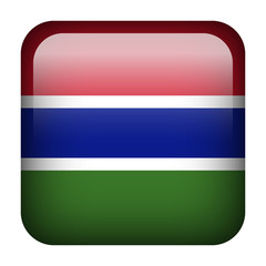 Gambia square flag button