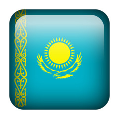 Kazakhstan square flag button