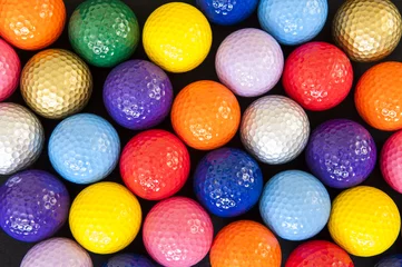 Keuken foto achterwand Golf Kleurrijke golfballen