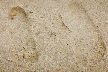 Empreintes et alliances dans le sable