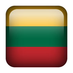 Lithuania square flag button