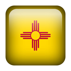 Square flag button - Mexico