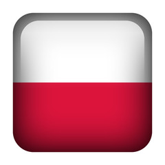 Poland square flag button
