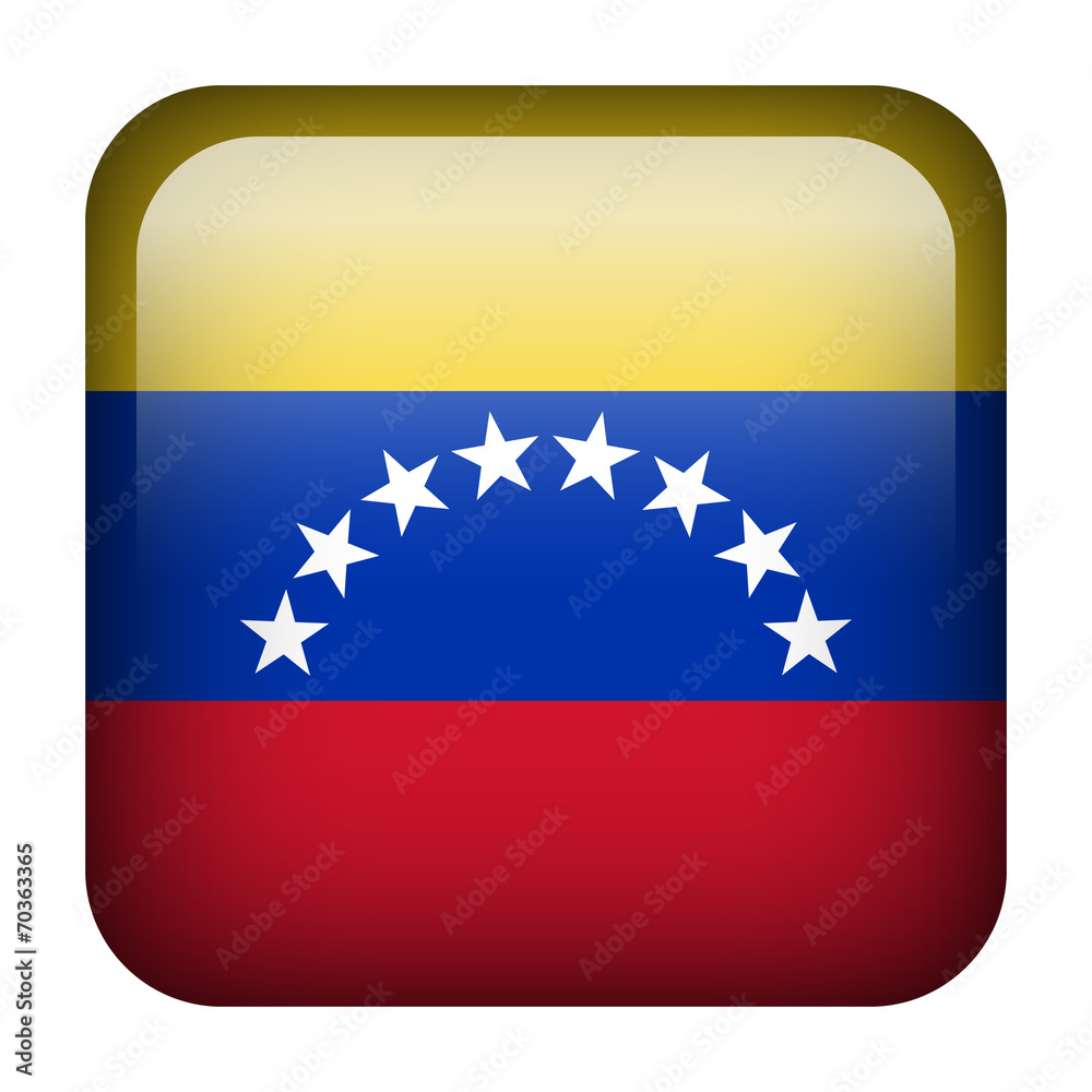 Wall mural venezuela square flag button