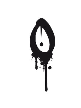 O Kreis Ring Graffiti Tropfen Farbklex Spray