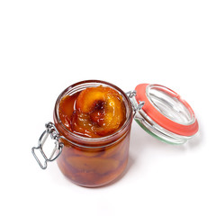 Peach Jam. Selective focus.