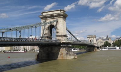 Obraz premium Széchenyi Lánchíd - historical bridge in Budapest in Hungary