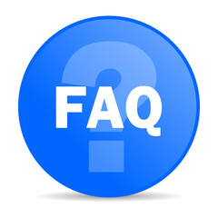faq internet blue icon