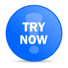 try now internet blue icon