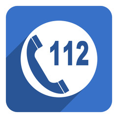 112 call flat icon
