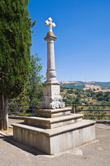 Stone cross. Guardia Perticara. Basilicata. Italy.