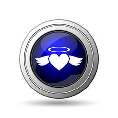 Heart angel icon