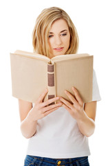 Student woman with book