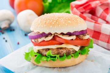 Home made burger