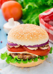 Home made burger