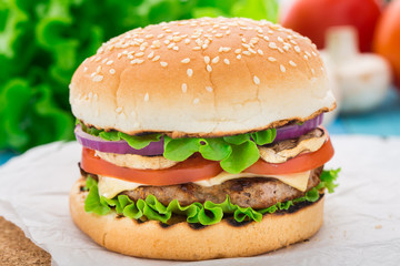 Home made burger