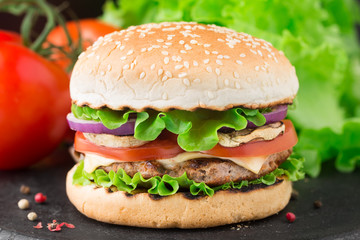 Home made burger