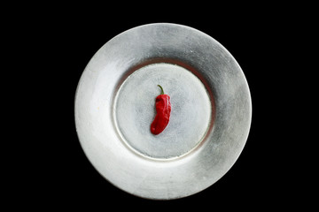 Red peperoncini still life.