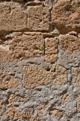 Detail of an old stone wall