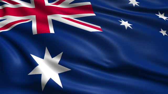 flag of Australia with fabric structure; looping