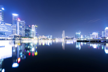 night cityscape of modern city