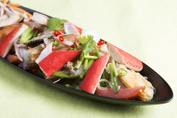 Thai spicy seafood salad