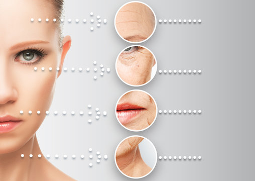 Beauty Concept Skin Aging. Anti-aging Procedures,