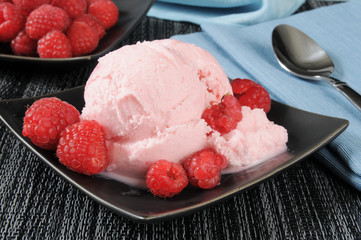 Frozen raspberry yogurt