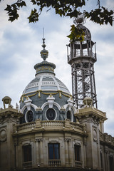 Fototapeta na wymiar tower with cupola, architecture tipical Spanish city of Valencia