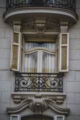 balconies, tipical architecture of the Spanish city of Valencia