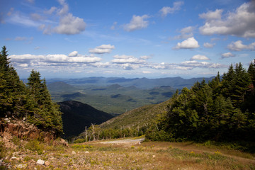 Adirondack mountains forests and lakes landscape