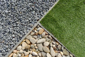 Foto op Plexiglas Combinations of grass and stones © mbolina