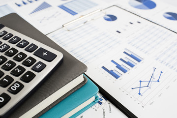 Showing business and financial report. Accounting