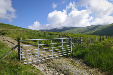 Fototapeta na wymiar Mountain farm gate
