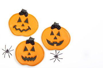 Halloween Cookies on White