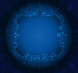 Blue abstract technology circuit background