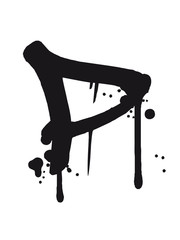 P Graffiti Tropfen Farbklex Spray