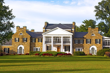 Historic Mansion at Civic Center Park in Rockville, Maryland.