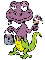 Vector illustration of Gecko cartoon