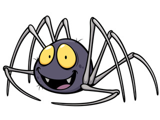Vector illustration of Spider cartoon