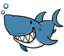 Fototapeta premium Vector illustration of Cartoon Shark
