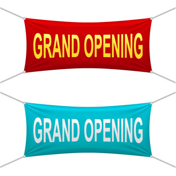 Grand Opening banner.