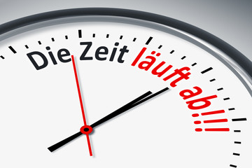 Uhr mit Text