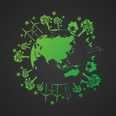 Ecological and save the world green