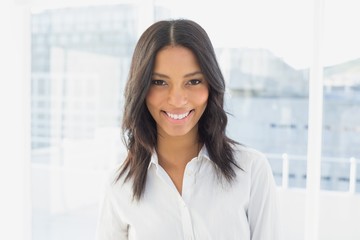 Businesswoman smiling at the camera