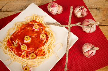 Halloween pasta