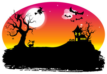 Halloween Silhouetten Hintergrund