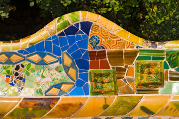 Ceramic Bench Park Guell - Barcelona Spain