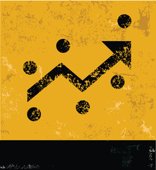 Analysis grunge symbol,yellow vector