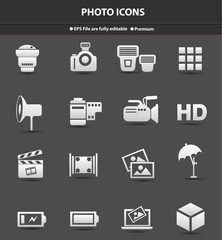 Photo icons,vector